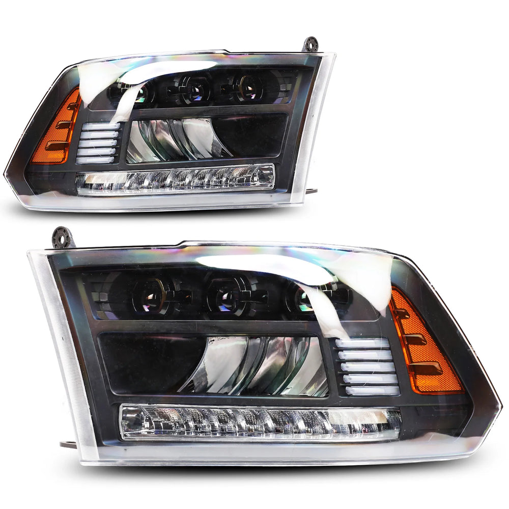 1318 RAM 1500 1500 CLASSIC 1923 FULL LED HIGH/LOW BEAM SEQUENTAIL HEAD LIGHTBLK/CLEAR RENEGADE