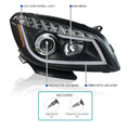 PROJECTOR HEADLIGHTS - BLACK