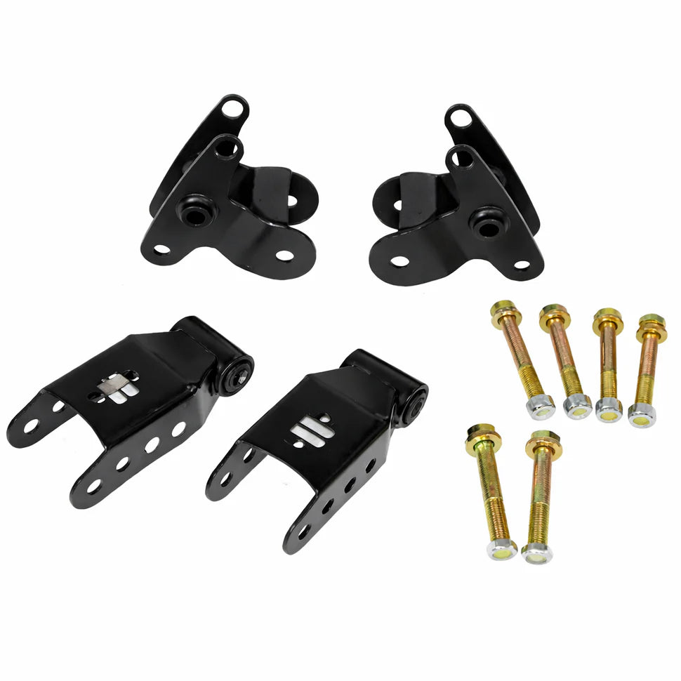 Ridetech 2015+ Ford F150 Leaf Spring Bracket Kit - Rear