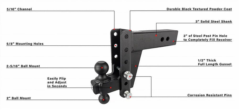 3.0" HEAVY DUTY 6" DROP/RISE