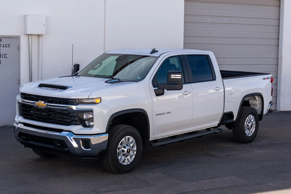 05C TACOMA DOUBLE CAB 5IN OEM STYLE FULL TREAD SLIDE TRACK RUNNING BOARDS BLACK TEXTURED ALUMINUM