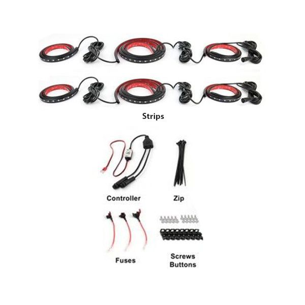 RGB CHASING STYLE 6PIECE UNDERBODY LED KIT W/ COLORADAPT REMOTE AND COLORSMART