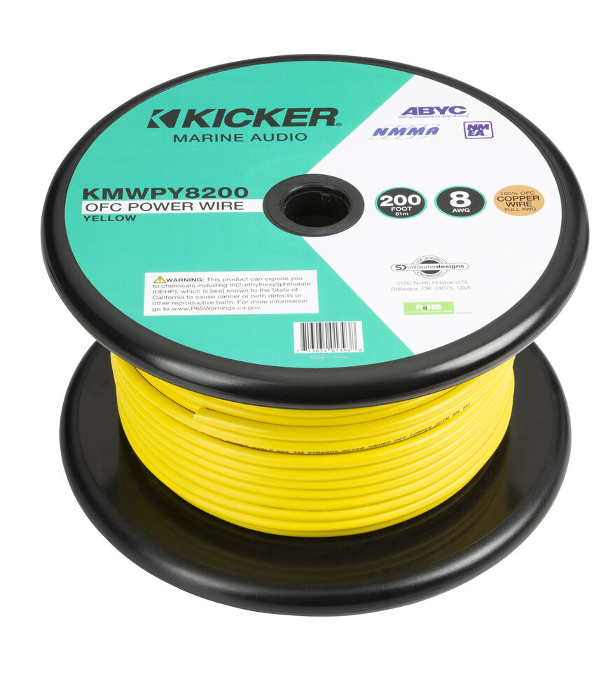 KMWPY8200 MARINE 8AWG POWER WIRE 200FT YELLOW RoHS COMPLIANT
