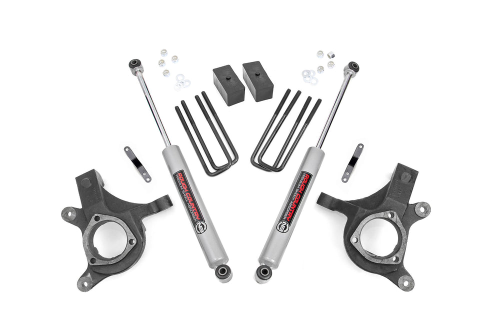 1x 23141 1x 10730BOX2 1x 10730BOX1 3 Inch Lift Kit Lift Knuckle Chevy GMC 1500 (07-13)