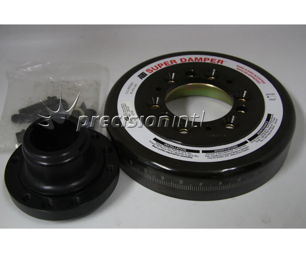 ATI Damper - 7.074in - Steel - Chevy LS - Smooth - C-Bore Front - 3 Ring