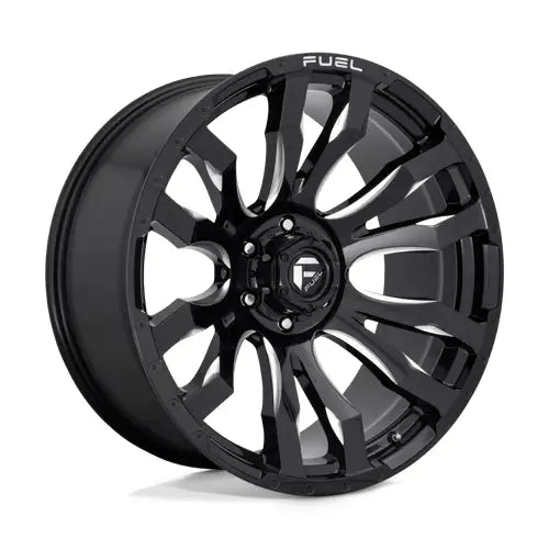 ~(42 lbs. 23X23X12)~ BLITZ 20x9 5x139.70 GLOSS BLACK MILLED (13 mm)