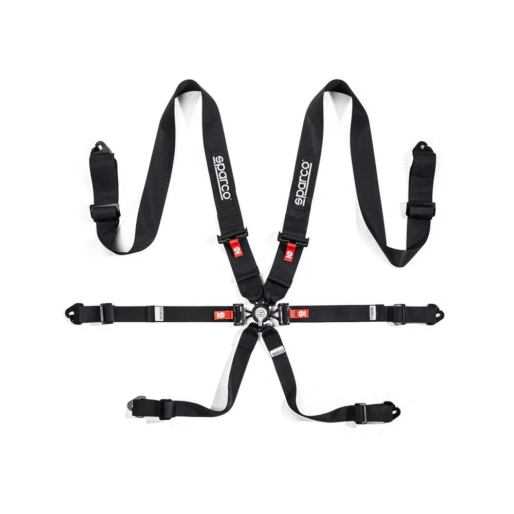 Sparco Belt H-3 Steel 6Pt 3in. PD Blk
