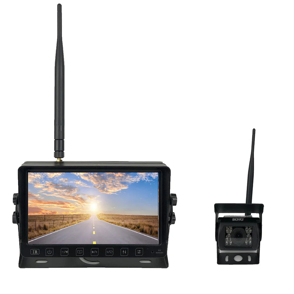 WIRELESS VEHICLE AHD BACKUP CAMERA SYSTEM W/ 7IN MONITOR(1 CHANNEL)