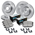 R1 12-18 Mercedes-Benz GLE350 Front & Rear Brake Rotor Set w/Euro Ceramic Pads and Hardware