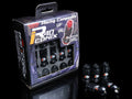 Project Kics 16+4 Locks Black R40 Iconix W/ Plastic Cap (Black) - 12X1.50