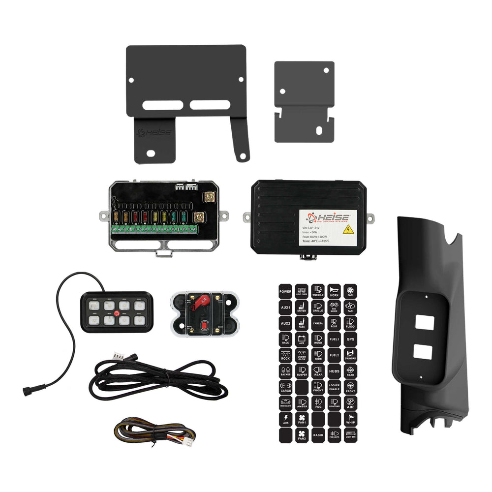 0718 WRANGLER JK APILLAR 8GANG SWITCH PANEL SYSTEM