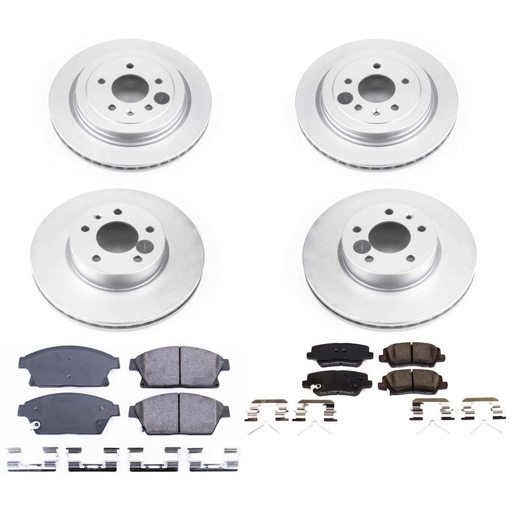 Power Stop 16-18 Cadillac ATS Front & Rear Z17 Evolution Geomet Coated Brake Kit