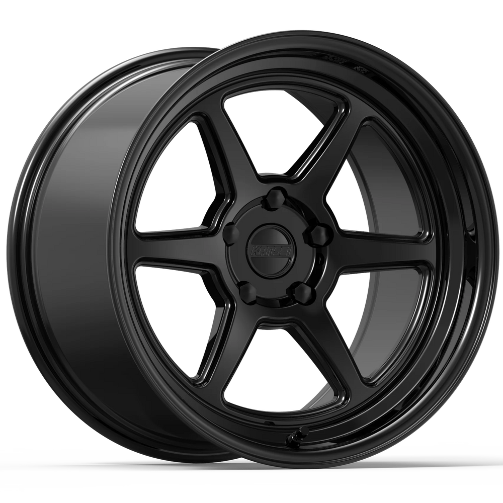 Kansei K14B Roku 18x9.5in / 5x120 BP / 38mm Offset / 72.56mm Bore - Gloss Black Wheel