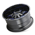 ~(42 lbs. 22X22X10)~ WARRIOR (8015) BLACK W/PRISM BLUE 20X9 8-165.1/8-170 18mm 130.8mm
