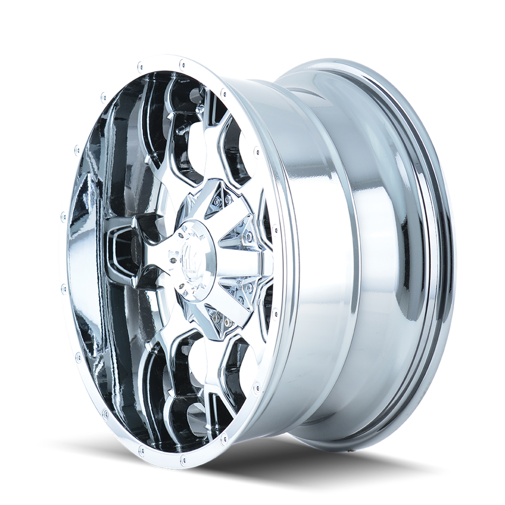 ~(40 lbs. 22X22X10)~ WARRIOR (8015) CHROME 20X9 8-180 0MM 124.1MM