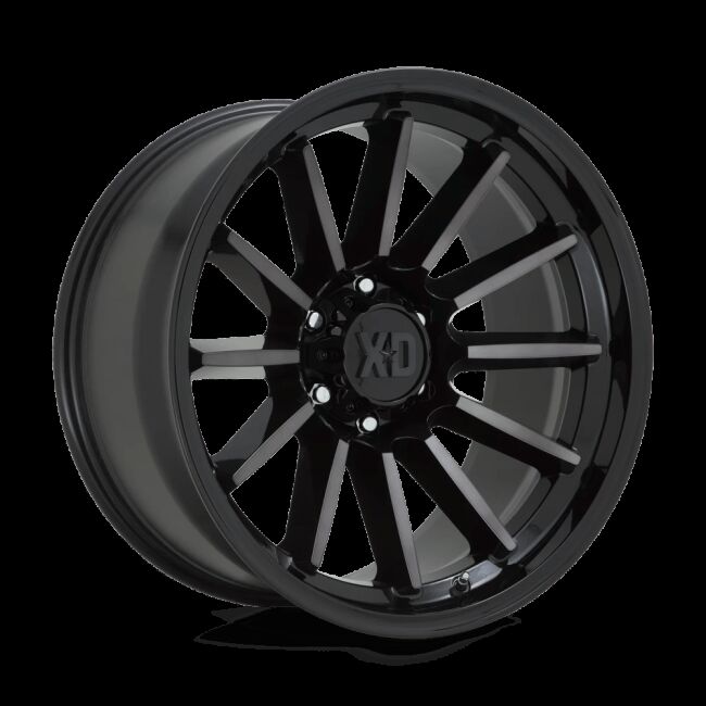 LUXE 20x10 6x135.00 GLOSS BLACK MACHINED W/GRAY TINT (18 mm)