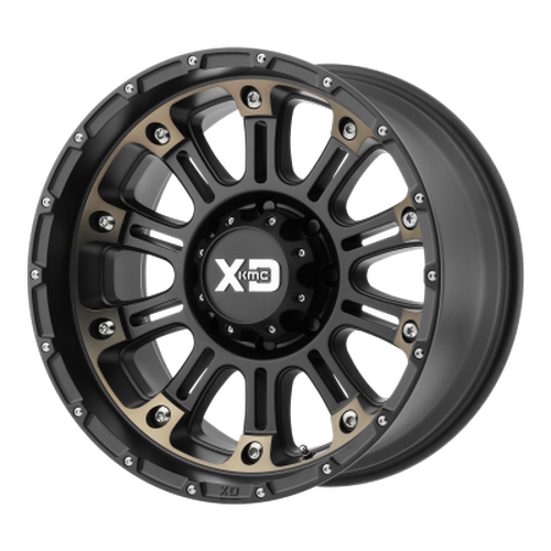 HOSS 2 20x10 8x170.00 SATIN BLACK MACH W/ DARK TINT CLEAR COAT (24 mm)