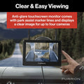 FURRION VISION S+ RV BACKUP CAMERA SYSTEM 5IN MONITORREAR SHARKFIN CAMERA #FOS5HTASF