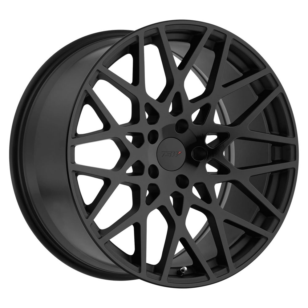 ~(33 lbs. 21X21X11)~ TSW VALE 19x9.5 5/120 ET40 CB76.1 DOUBLE BLACK - MATTE BLACK W/GLOSS BLACK FACE