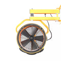 14IN TRAILER COOLING FAN W/ 3HOUR TIMER AND DA405 20IN WALL MOUNT ARM YELLOW