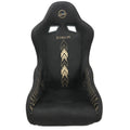 NRG FRP Bucket Seat - Echelon Light Weight - Black Stitching w/ NRG Arrow Embroidery - Large