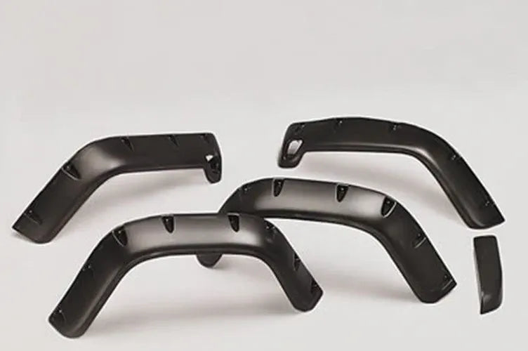 Black Boss Pocket/Rivet Style Smooth Finish 4-Piece Fender Flare Set For 2007-2010 GMC Sierra 2500 Hd/3500 Hd (Excludes Dually) Bushwacker