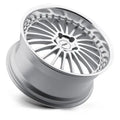 ~(36 lbs. 22X22X10)~ TSW SILVERSTONE 20x8.5 5/108 ET40 CB72.1 SILVER W/MIRROR CUT FACE AND LIP