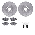 R1 07-18 Land Rover Range Rover Evoque Front Drill/Slot Silver Rotors w/Ceramic Pads