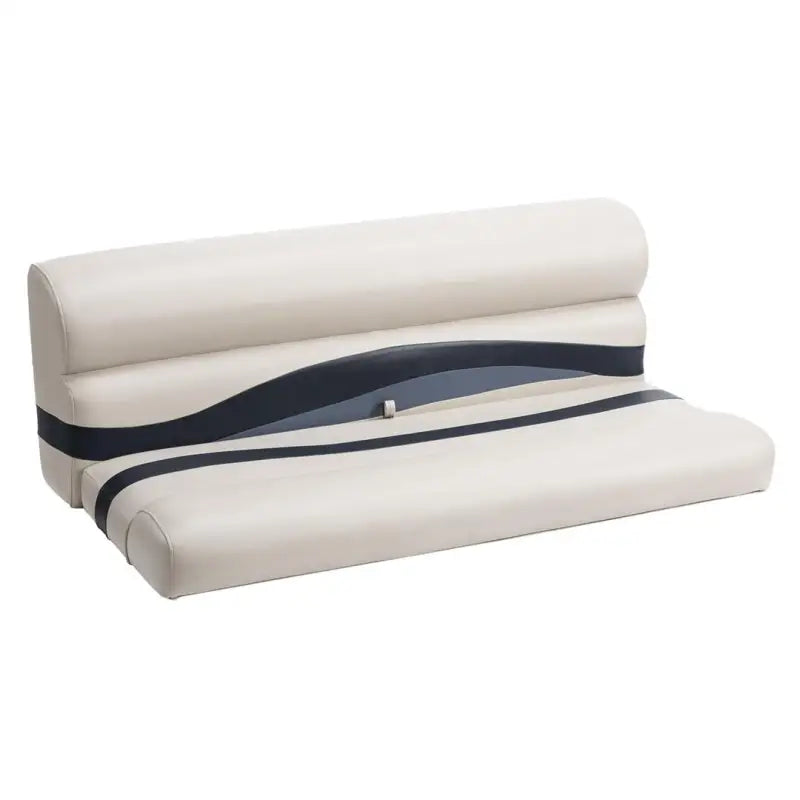 WISE BM1145 PREMIER SERIES PONTOON 50IN BENCH CUSHION SET PLATINUM /NAVY / COBALT