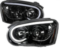 WRX PROJECTOR HEADLIGHTS- CLEAR LENS CHROME HOUSING