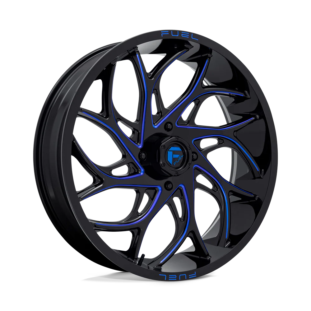 D778 22X7 4X156 G-BLK-MILL-BLU 00MM