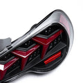 SUBARU BRZ LAMBO STYLE SEQUENTIAL LED TAIL LIGHT WITH GLOSSY BLACK HOUSING AND CLEAR LENS