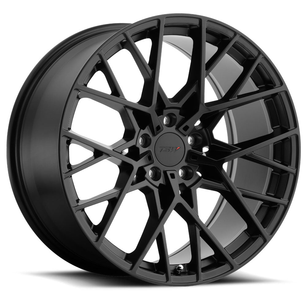 ~(32 lbs. 21X21X10)~ TSW SEBRING 19x8.5 5/108 ET42 CB72.1 MATTE BLACK