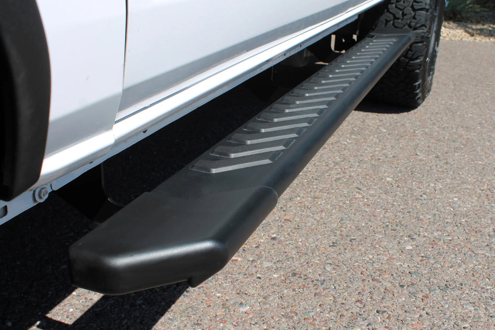 21C BRONCO 4DOOR 5 IN OEM STYLE FULL TREAD SLIDE TRACK RUNNING BOARDS BLACK TEXTURED ALUMINUM