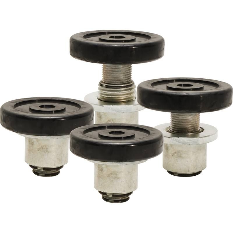 2POST TELESCOPING SCREW PAD/60MM PIN/INCL POLYURETHANE TUFPAD/SET OF 4