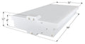 FRESH WATER TANK WT4219 59 X 32 X 8 58 GAL WITH SUMP W1566001