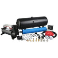~(27 lbs. 24X15X11)~ On Board Air Kit 145psi 1.8cfm 2.5 gallon air tank in-cab gauge and switch