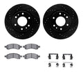 R1 eLINE Series Brake Rotors - D/S - Black - Perf Off-Road/Tow Pads - Hdw Fits Buick Rainier