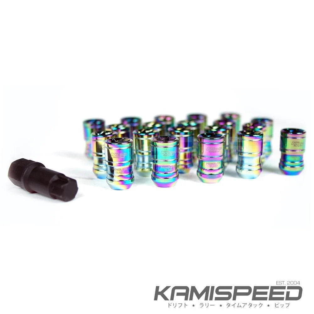 Project Kics 12 x 1.25 Neochrome T1/06 Monolith Lug Nuts - 20 Pcs
