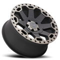 WARLORD 18x8.0 5/114.3 ET35 CB76.1 MATTE BLK W/MACHINE DARK TINT LIP