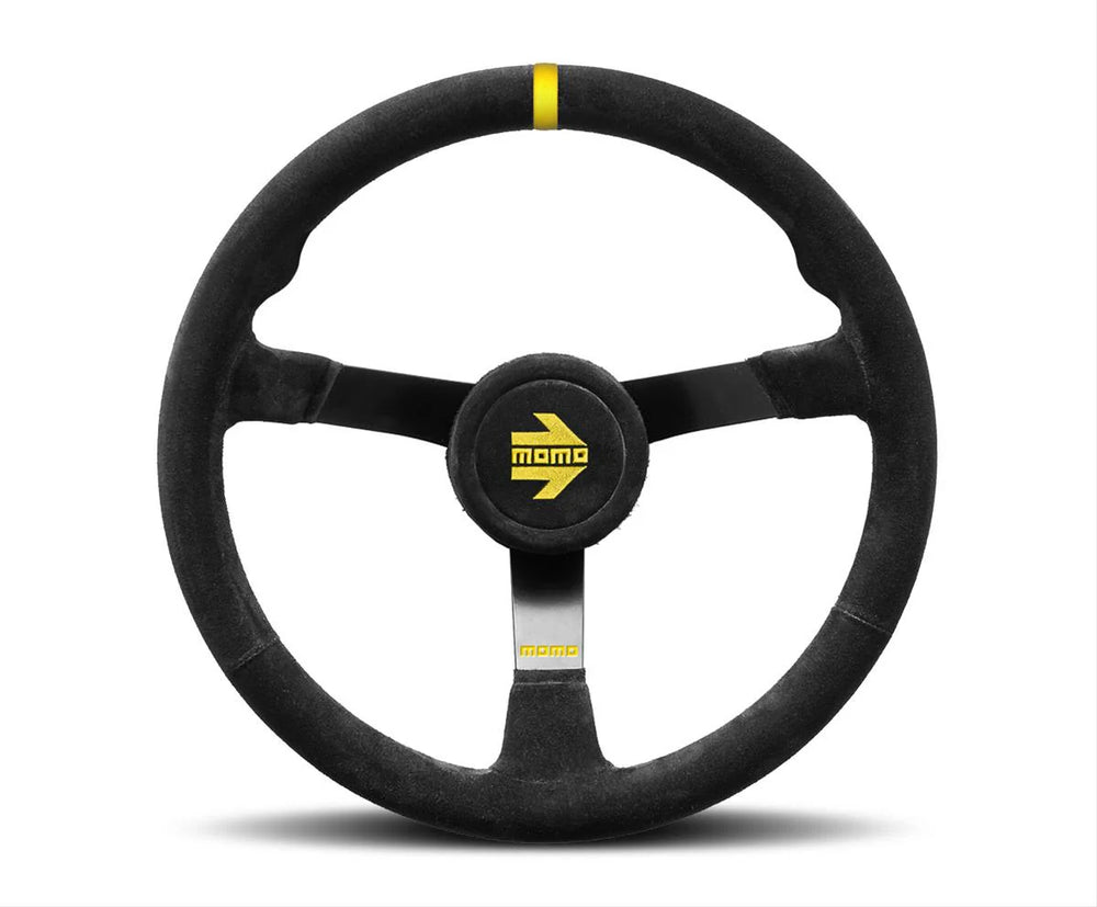 Momo MODN41 Steering Wheel 410 mm - Black Suede/Black Spokes/1 Stripe