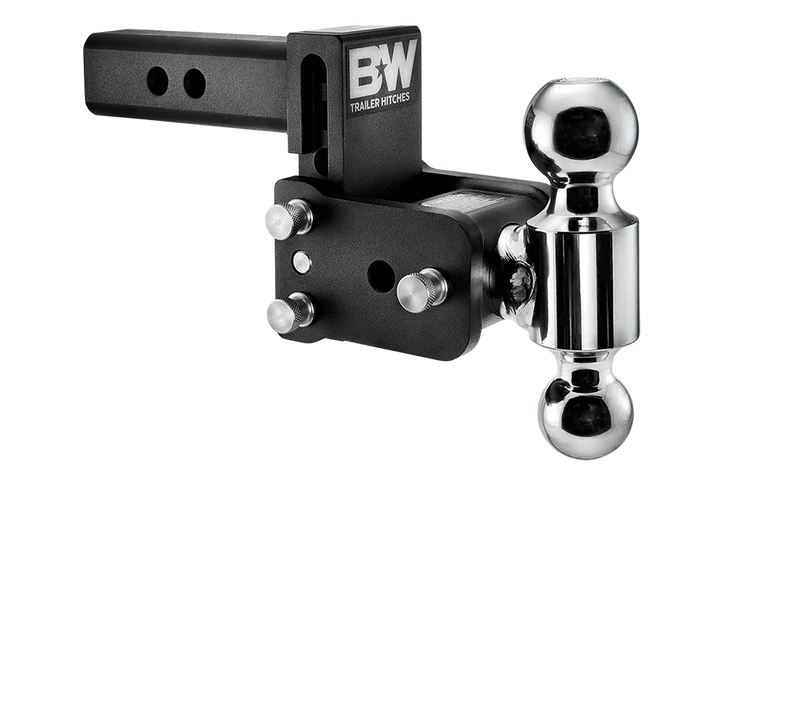 Tow and Stow Adjustable Ball Mount Pintle w 2 5 16in Ball 2-1 2in Shank