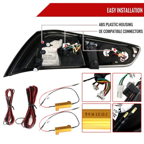 EVO X LED TAIL LIGHTS- MATTE BLACK