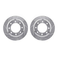 R1 11-22 Ford F-350 Super Duty Rear Drilled & Slotted Silver Brake Rotor Set