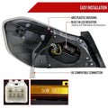 Spec-D SUBARU WRX STI FULL LED TAIL LIGHT BLK HOUSING SMK LENS WHITE LT BAR - LT-WRX15BBLED-SQ-RS
