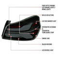 Spec-D SUBARU WRX STI FULL LED TAIL LIGHT BLK HOUSING SMK LENS WHITE LT BAR - LT-WRX15BBLED-SQ-RS
