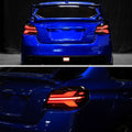 Spec-D SUBARU WRX STI FULL LED TAIL LIGHT BLK HOUSING SMK LENS WHITE LT BAR - LT-WRX15BBLED-SQ-RS