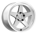 Aluminum Wheels 18x9.5 KNP K12H Machined Lip Hyper Silver 5x114.3 Bolt Pattern 12 Offset Kansei Wheels