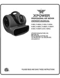 3/4HP 3200CFM 7.5AMPS 4 POSITIONS 3 SPEEDS AIR MOVER BLUE
