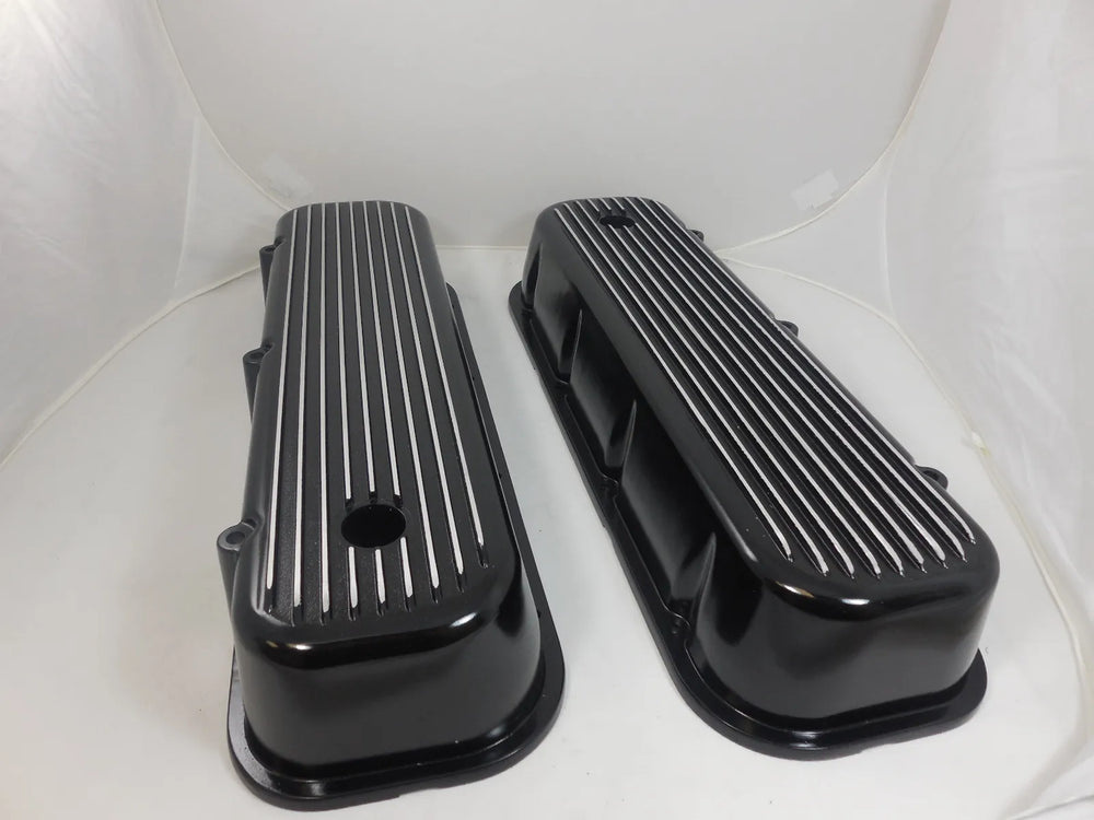 BLACK ALUMINUM BB CHEVY 'FINNED' VA